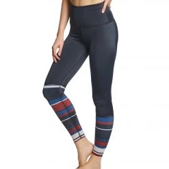 CLOTHING Beyond Yoga Arlington High Waisted 7/8 Yoga Leggings Black/Fallen Stripe