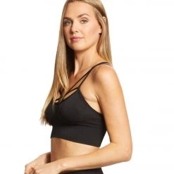 Betsey Johnson Performance V Strap Seamless Bra Black