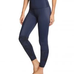 CLOTHING Beyond Yoga Compression Arlington High Waisted 7/8 Yoga Leggings Outlaw Navy/Desert Floral