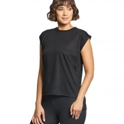 Bella + Canvas Flowy Rolled Cuff Muscle Tee