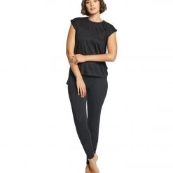 Bella + Canvas Flowy Rolled Cuff Muscle Tee Black 11 Bella + Canvas Flowy Rolled Cuff Muscle Tee Black