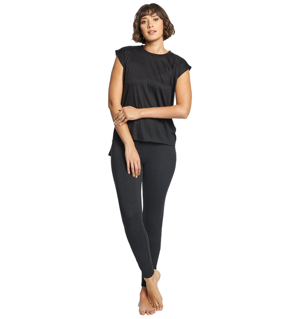 Bella + Canvas Flowy Rolled Cuff Muscle Tee Black 6 Bella + Canvas Flowy Rolled Cuff Muscle Tee Black