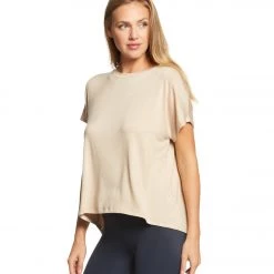 Beyond Yoga Split Keyhole Back Tee Texas Taupe 10 Beyond Yoga Split Keyhole Back Tee Texas Taupe