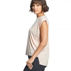 CLOTHING Bella + Canvas Flowy Rolled Cuff Muscle Tee Peach