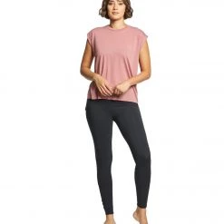 Bella + Canvas Flowy Rolled Cuff Muscle Tee Mauve CLOTHING