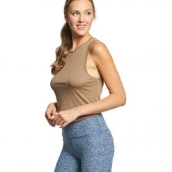 Beyond Yoga Crossroads Reversible Cropped Tank Tumbleweed CLOTHING