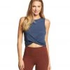 Beyond Yoga Crossroads Reversible Cropped Tank Outlaw Navy CLOTHING