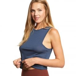 Beyond Yoga Crossroads Reversible Cropped Tank Outlaw Navy CLOTHING 9 Beyond Yoga Crossroads Reversible Cropped Tank Outlaw Navy CLOTHING