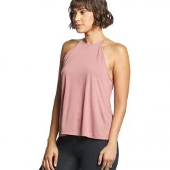 Bella + Canvas Flowy High Neck Tank Mauve CLOTHING