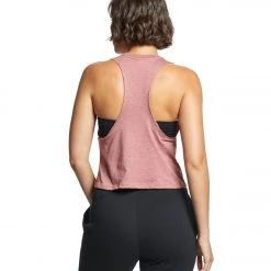 Bella + Canvas Racerback Crop Tank Heather Mauve CLOTHING