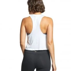 Bella + Canvas Racerback Crop Tank Solid White Blend 10 Bella + Canvas Racerback Crop Tank Solid White Blend
