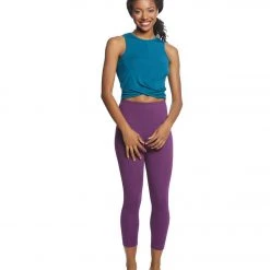 Everyday Yoga Twisted Layering Crop Tank Teal