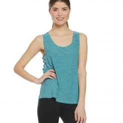 Marika Lattice Cut Out Tank Heather Surf The Web CLOTHING