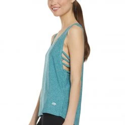 Marika Lattice Cut Out Tank Heather Surf The Web CLOTHING