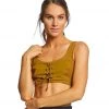 Free People Movement Before You Go Lace Up Bra Khaki
