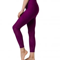 Onzie Selenite 7/8 Yoga Leggings Black Cherry