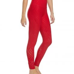 Onzie Selenite 7/8 Yoga Leggings Red CLOTHING