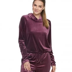 Onzie Velour Top Aubergine CLOTHING