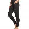 Free People Movement Time Is Now Smocked Leggings With Pockets Black Long Leggings