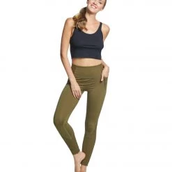 Free People Movement Time Is Now Smocked Leggings With Pockets Army Long Leggings 11 Free People Movement Time Is Now Smocked Leggings With Pockets Army Long Leggings