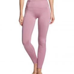 Free People Movement Time Is Now Smocked Leggings With Pockets Mulberry Long Leggings