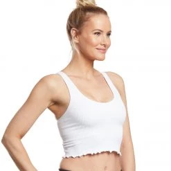 Spiritual Gangster Amor Seamless Crop Tank White