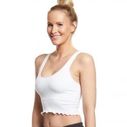 Spiritual Gangster Amor Seamless Crop Tank White