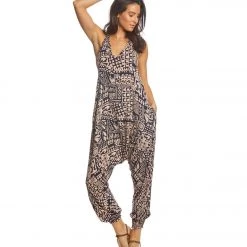 Buddha Pants Aztec Harem Jumpsuit Beige CLOTHING