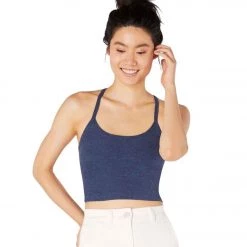 Beyond Yoga Spacedye Slim Racerback Cropped Tank Insignia Navy