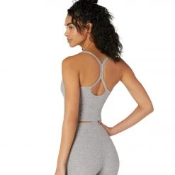 Beyond Yoga Spacedye Slim Racerback Cropped Tank Silver Mist NEW ARRIVALS