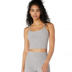 Beyond Yoga Spacedye Slim Racerback Cropped Tank Silver Mist NEW ARRIVALS