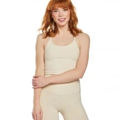 Beyond Yoga Spacedye Slim Racerback Cropped Tank Sandstone Almond NEW ARRIVALS