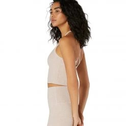 Beyond Yoga Spacedye Slim Racerback Cropped Tank Sand Swept/Desert Suede