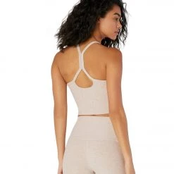 Beyond Yoga Spacedye Slim Racerback Cropped Tank Sand Swept/Desert Suede