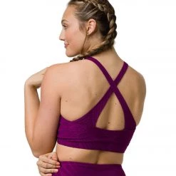 Onzie Selenite Heart Yoga Sports Bra Black Cherry