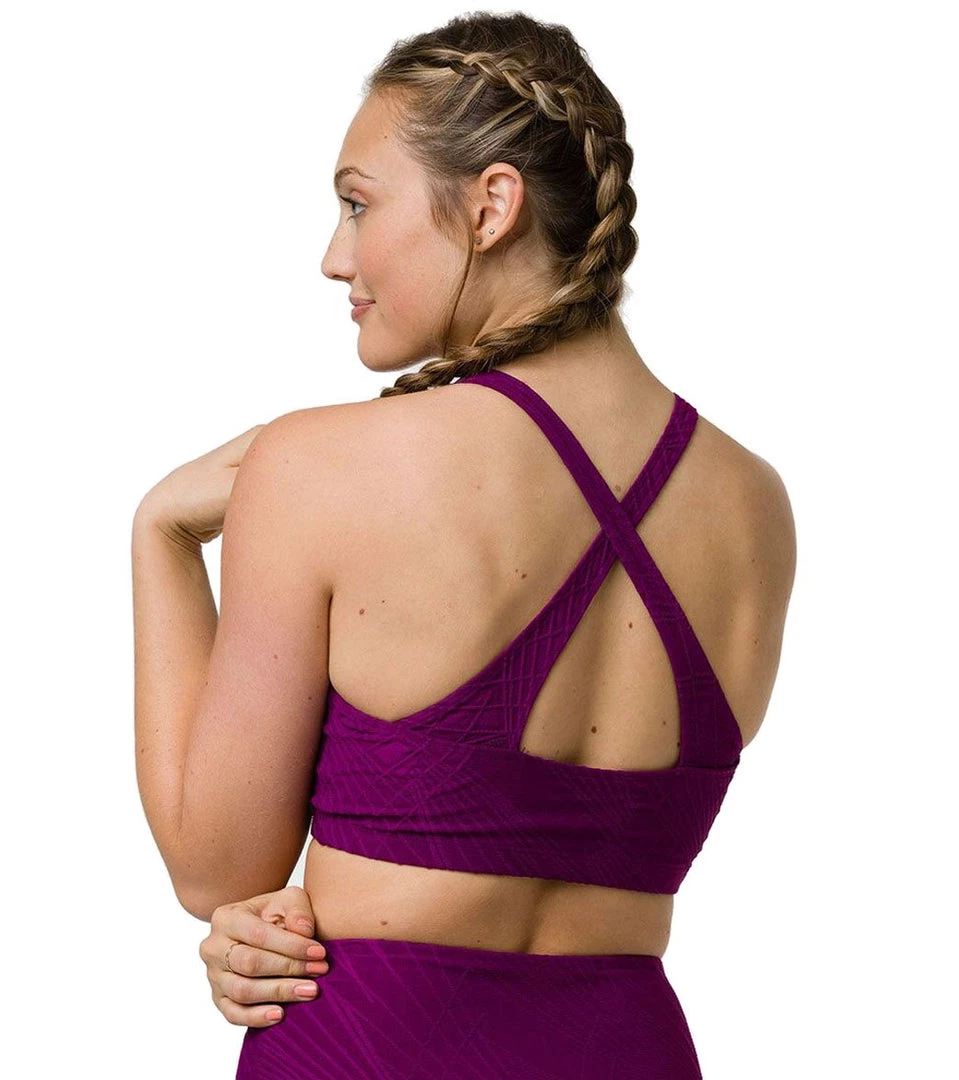 Onzie Selenite Heart Yoga Sports Bra Black Cherry 4 Onzie Selenite Heart Yoga Sports Bra Black Cherry