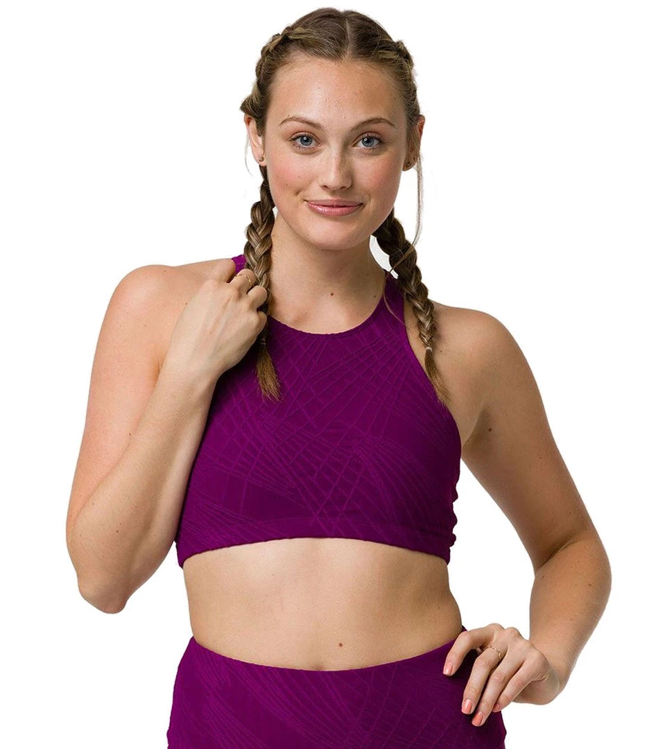 Onzie Selenite Heart Yoga Sports Bra Black Cherry 6 Onzie Selenite Heart Yoga Sports Bra Black Cherry