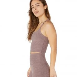 Beyond Yoga Spacedye Slim Racerback Cropped Tank Dusty Mauve/Lilac Luster