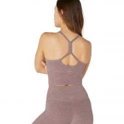 Beyond Yoga Spacedye Slim Racerback Cropped Tank Dusty Mauve/Lilac Luster