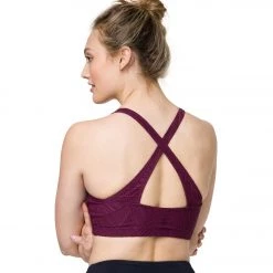 CLOTHING Onzie Selenite Heart Yoga Sports Bra Burgundy