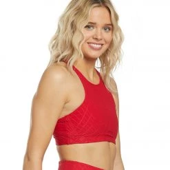 Onzie Selenite Heart Yoga Sports Bra Red CLOTHING