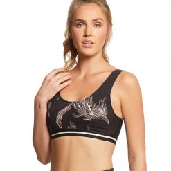 Yoga Sports Bras Free People Movement Serene Printed Sports Bra Black