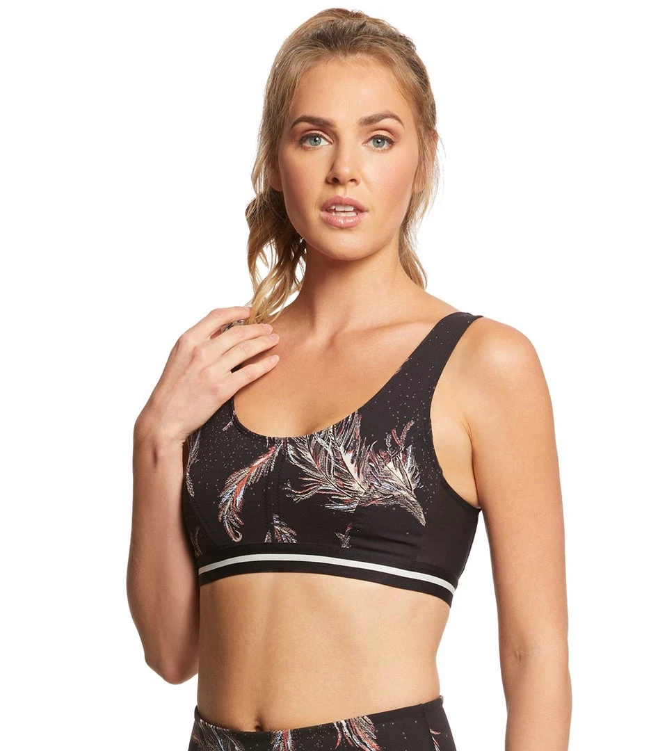 Yoga Sports Bras Free People Movement Serene Printed Sports Bra Black 4 Yoga Sports Bras Free People Movement Serene Printed Sports Bra Black
