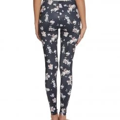 CLOTHING Beyond Yoga One More Stripe High Waisted Yoga Leggings Impressionist Floral Navy