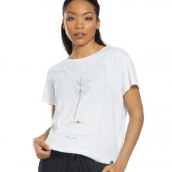 CLOTHING PrAna Chez Tee White Tree Pose