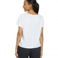 CLOTHING PrAna Chez Tee White Tree Pose