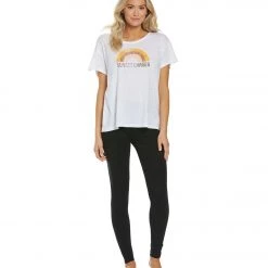 PrAna Chez Tee White Sunset