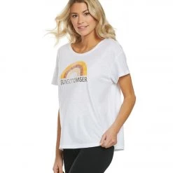PrAna Chez Tee White Sunset