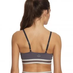 CLOTHING Beyond Yoga Compression One More Stripe Bra Deep Amethyst