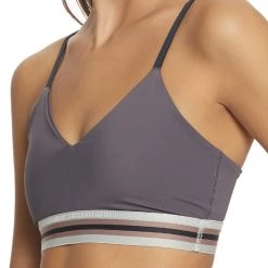 CLOTHING Beyond Yoga Compression One More Stripe Bra Deep Amethyst